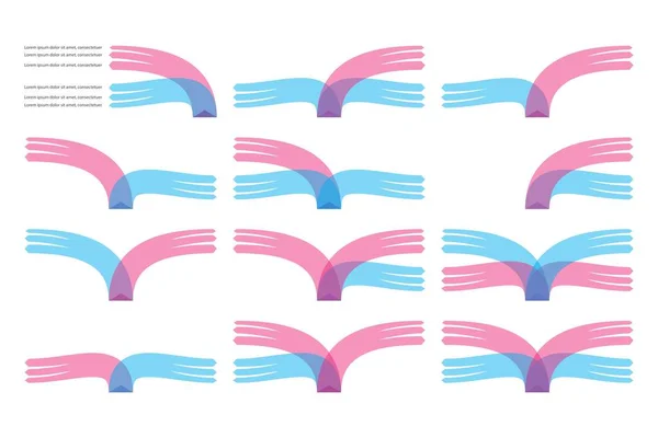 蓝色和粉红色箭头 在白色背景的向量例证 图库插图