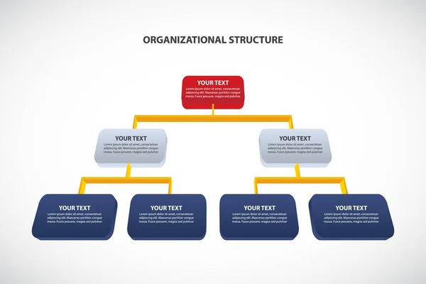 Presentación Estructura Organización Sobre Fondo Blanco — Archivo Imágenes Vectoriales