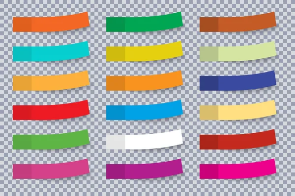Conjunto Adesivos Coloridos Ilustração Vetorial — Vetor de Stock
