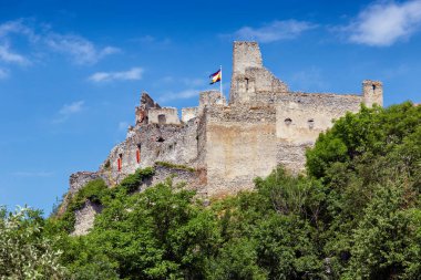 Beckov Kalesi, harabe, Slovakya.