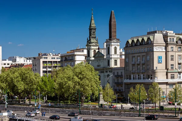 Waterfront Kirche Budapest Ungarn — Stockfoto