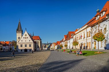 Kasaba Meydanı, St. Egidius Bazilikası, Belediye Binası, Bardejov, Slovakya