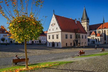 Kasaba Meydanı, St. Egidius Bazilikası, Belediye Binası, Bardejov, Slovakya