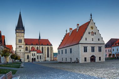 Kasaba Meydanı, St. Egidius Bazilikası, Belediye Binası, Bardejov, Slovakya