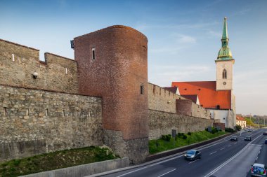 St. Martin Katedrali, şehir tahkimatları, duvarlar, Bratislava, Slovakya.