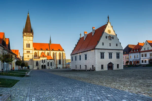 Radniční Náměstí Radnice Bardejov Slovensko — Stock fotografie