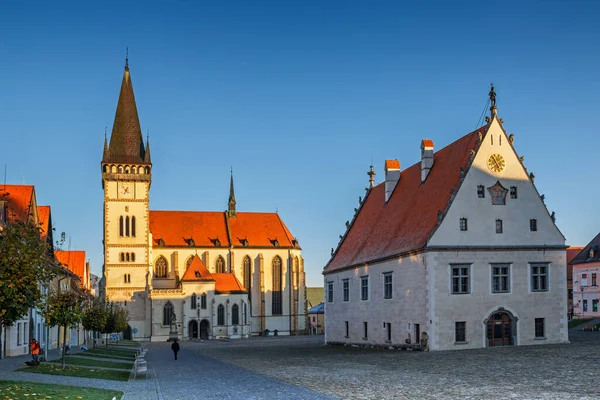 Town Hall Square Câmara Municipal Bardejov Eslováquia — Fotografia de Stock
