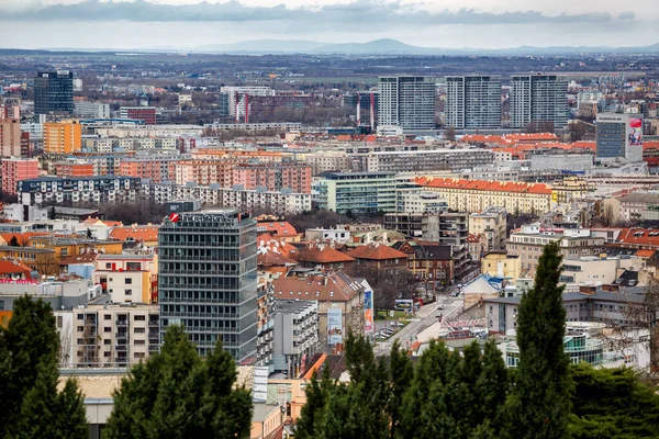 Över Bratislava Gamla Stan Slovakien — Stockfoto