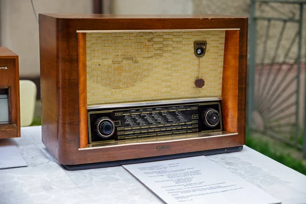 Exhibition Old Radios Bzince Javorinou Slovakia Period Instruments — Stock Photo, Image