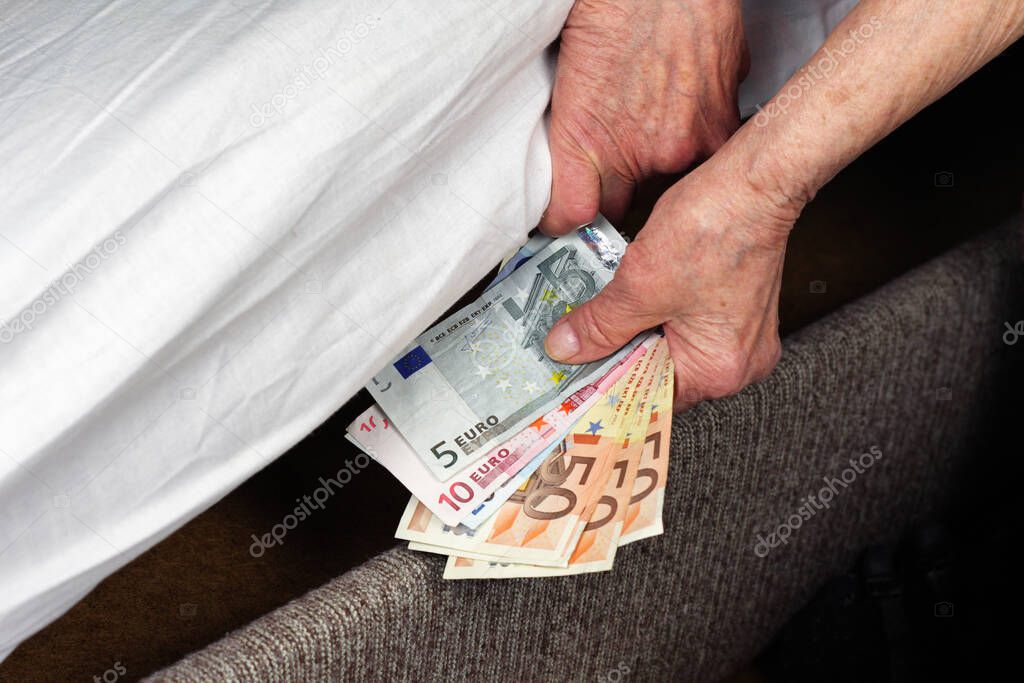 Money at hand , under the mattress.