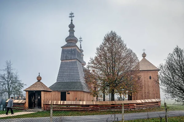 Ladomirova Träkyrka Michael Ärkeängeln Unesco Slovakien — Stockfoto