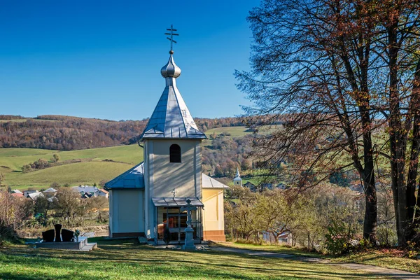 Lukov Greckokatolicki Drewniany Kościół Kosmy Damiana Słowacja — Zdjęcie stockowe