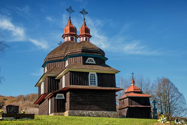 Nizny Komarnik希腊天主教木制教堂 保护圣母玛利亚 斯洛伐克 — 图库照片