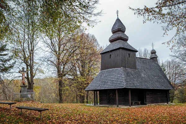 Ruska Bystra Wooden Temple Nicolas Unesco Словакия Деревянная Temple Church — стоковое фото