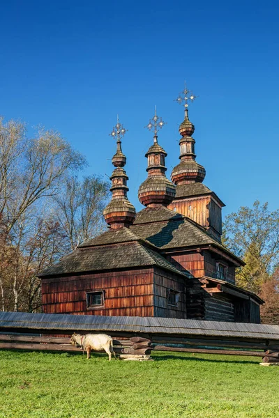 Svidnik 斯洛伐克Nova Polianka木制教堂露天博物馆 — 图库照片