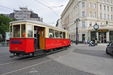 Eski tramvay, Bratislava, Slovakya.