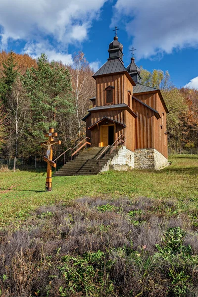 Medvedie Ortodoxní Dřevěný Kostel Slovensko — Stock fotografie