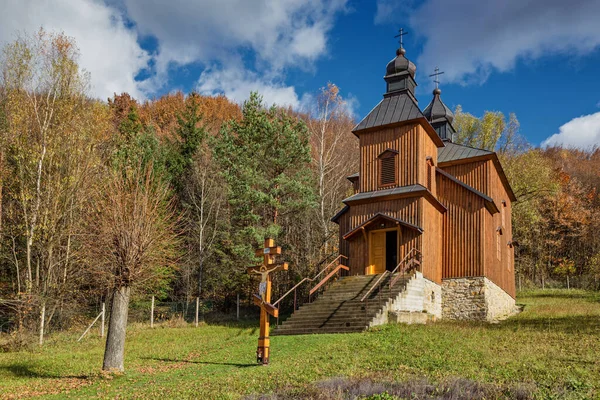 Medvedie Orthodox Дерев Яна Церква Словаччина — стокове фото