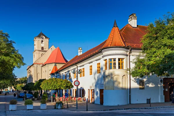 Kyrka Pezinok Centrum Stad Slovakien — Stockfoto