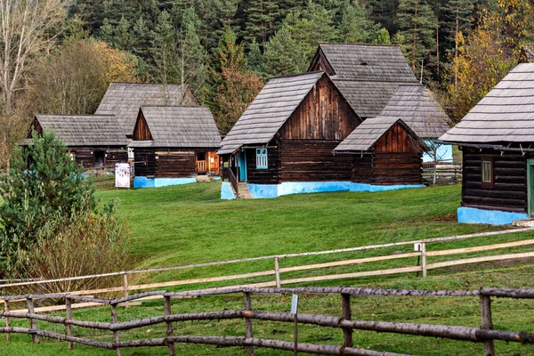 Drewniany Dom Stara Lubowna Muzeum Słowacja — Zdjęcie stockowe