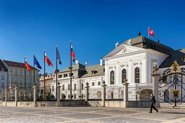 Grasalkovic Sarayı Slovakya Cumhurbaşkanı Bratislava Slovakya — Stok fotoğraf