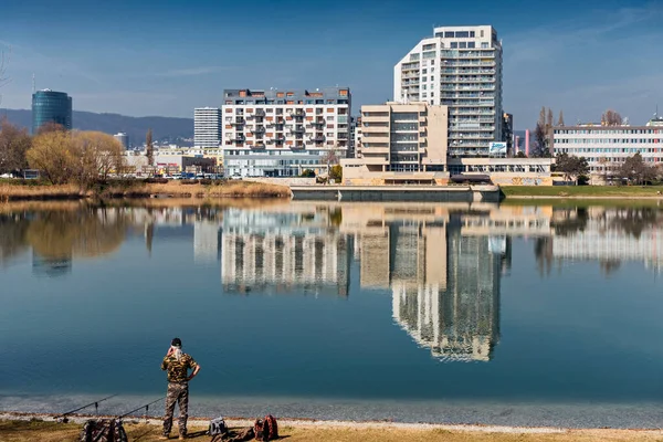 Hotel Junior Sul Lago Strkovec Bratislava Ruzinov Slovacchia — Foto Stock