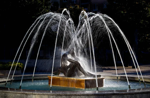 Fountain Lovers Author Alexander Trizuljak Dulovo Square Bratislava Slovakia — Stock Photo, Image