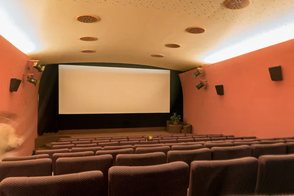 Interior Mladost Cinema Empty Cinema One Spectator Bratislava Slovakia — Stock Photo, Image