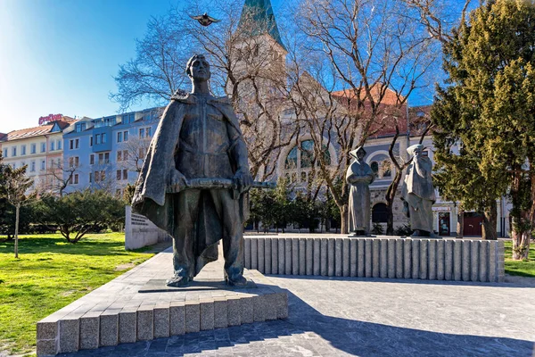 Snp Memorial Square Slovak National Uprising Sculpture Author Academic Painter — Stock Photo, Image