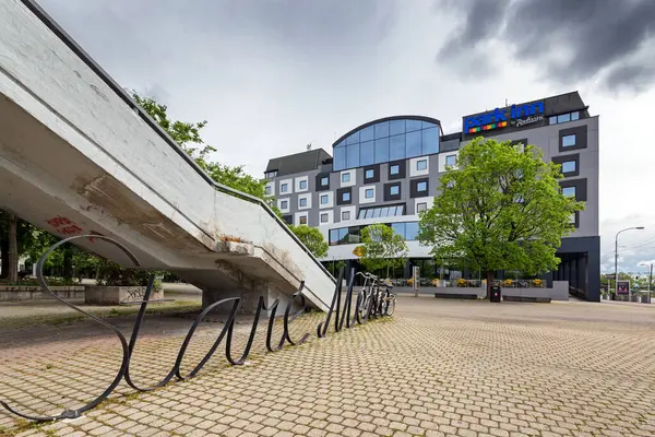 Hotel Park Inn Vid Tidpunkten För Den Pandemiska Coronavirus Bratislava — Stockfoto