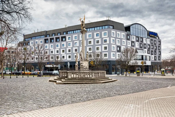 Hotel Park Inn Bratislava Plague Column Slovakia — Stock Photo, Image