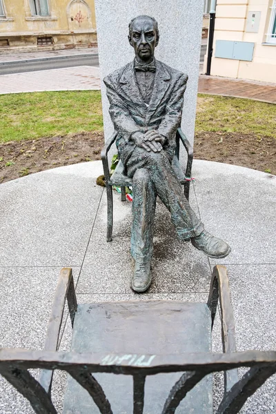 Estatua Del Escritor Periodista Sandor Marai Kosice Eslovaquia — Foto de Stock