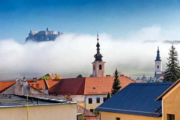 Zamek Spiski Mgle Unesco Spisza Podhradie Słowacja — Zdjęcie stockowe