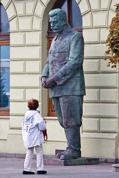 Estatua Del Líder Dictador Stalin Bratislava Eslovaquia — Foto de Stock
