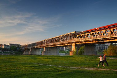 Orijinal Eski Köprü, artık yok, yerine yeni bir köprü, Bratislava, Slovakya.