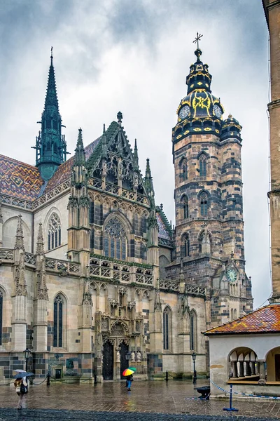 Dôme Gothique Sainte Elizabeth Est Grande Église Slovaquie Kosice — Photo