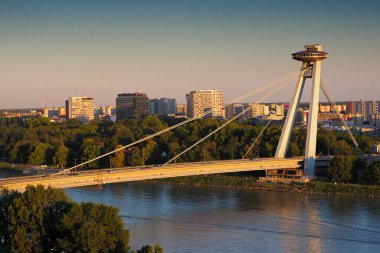 Tuna 'da SNP Köprüsü; Bratislava; Slovakya.