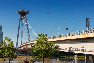 Tuna, Bratislava, Slovakya 'daki SNP Köprüsü.