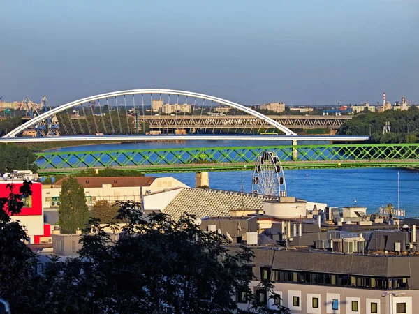 Puente Bratislava Puente Viejo Puente Apolo Puente Del Puerto Río — Foto de Stock