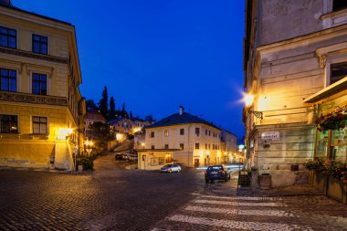 Gece kasabası Banska Stiavnica, UNESCO, Slovakya
