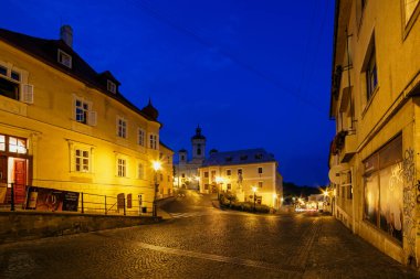 Gece kasabası Banska Stiavnica, UNESCO, Slovakya