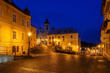 Gece kasabası Banska Stiavnica, UNESCO, Slovakya