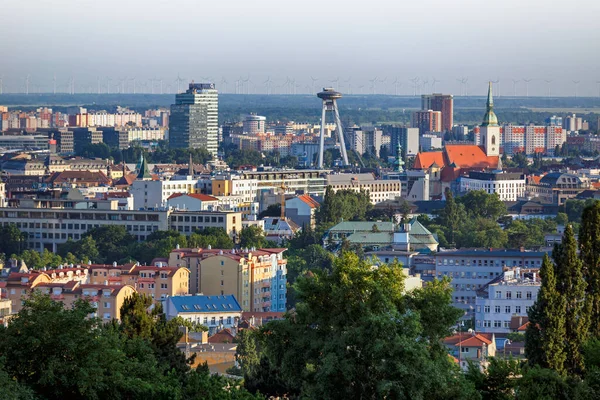 Arkitektur Bratislava Bro Byggnader Slovakien — Stockfoto