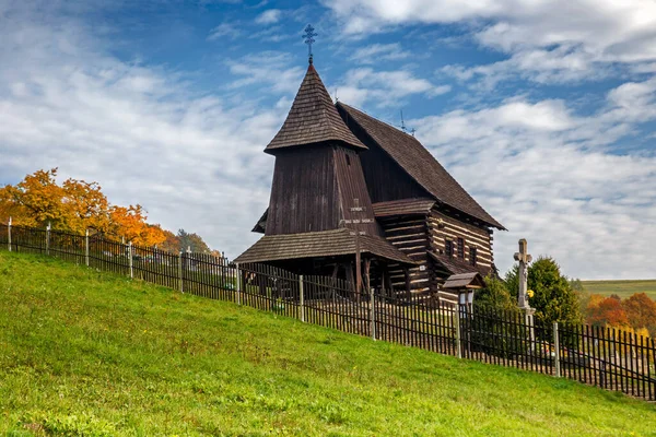 Brezany Kerk Van Luke Evangelist Slowakije — Stockfoto