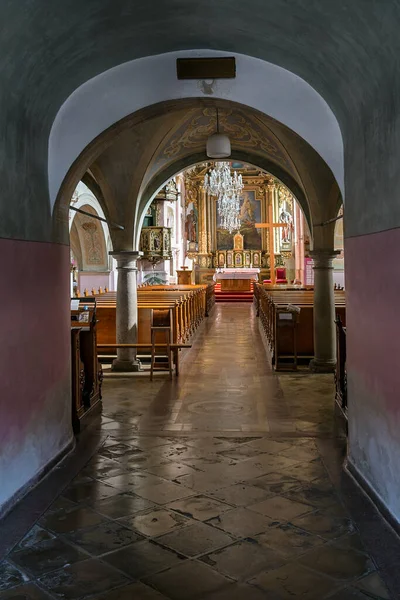 Kyrka Interiör Pezinok Slovakien — Stockfoto