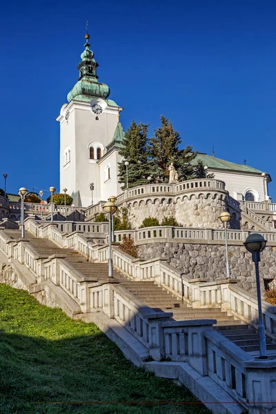 Katolikus Templom Szent András Ruzomberok Szlovákia — Stock Fotó