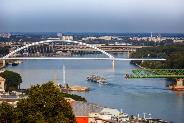 Construcción Nuevo Puente Bratislava Eslovaquia — Foto de Stock