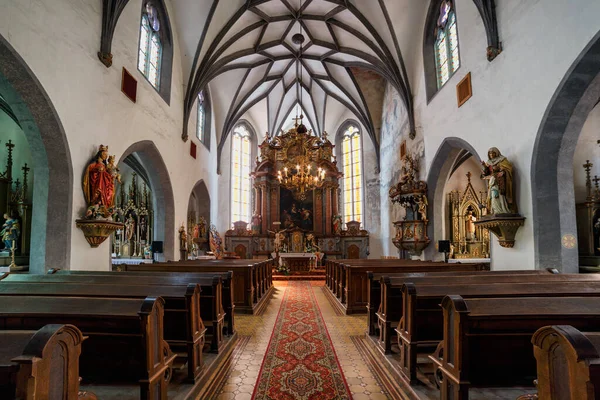 Interior Iglesia Santa Catalina Banska Stiavnica Eslovaquia —  Fotos de Stock