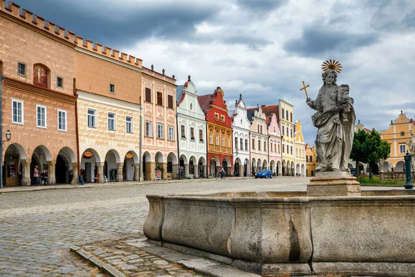 Telc Square Czech Republic — 图库照片