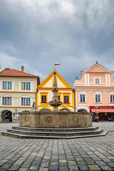 Fontein Trebon Tsjechië — Stockfoto